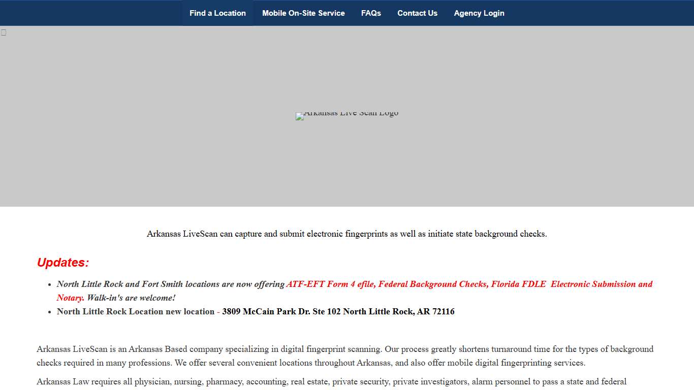 Arkansas Live Scan - An Arkansas-Based Digital Fingerprinting Company